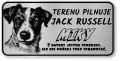 Tabliczka ostrzegawcza - Uwaga pies Jack Russell z imieniem