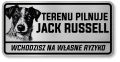Tabliczka ostrzegawcza - Uwaga pies Jack Russell