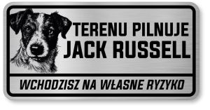 Tabliczka ostrzegawcza - Uwaga pies Jack Russell