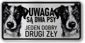 Tabliczka ostrzegawcza - Uwaga pies Jack Russell