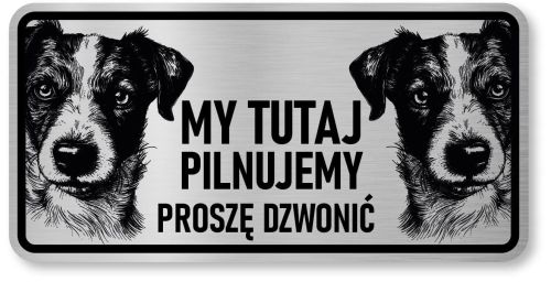 Tabliczka ostrzegawcza - Uwaga pies Jack Russell