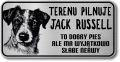 Tabliczka ostrzegawcza - Uwaga pies Jack Russell