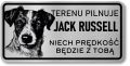 Tabliczka ostrzegawcza - Uwaga pies Jack Russell