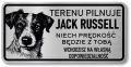 Tabliczka ostrzegawcza - Uwaga pies Jack Russell