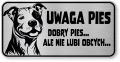 Tabliczka ostrzegawcza - Uwaga pies Pitbull