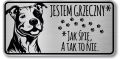 Tabliczka ostrzegawcza - Uwaga pies PITBULL śmieszna