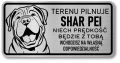 Tabliczka ostrzegawcza - Uwaga pies SHAR PEI