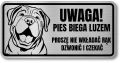 Tabliczka ostrzegawcza - Uwaga pies SHAR PEI