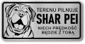 Tabliczka ostrzegawcza - Uwaga pies SHAR PEI