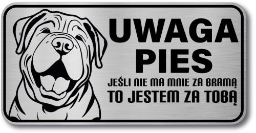Tabliczka ostrzegawcza - Uwaga pies SHAR PEI