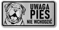 Tabliczka ostrzegawcza - Uwaga pies SHAR PEI