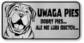 Tabliczka ostrzegawcza - Uwaga pies SHAR PEI