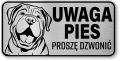 Tabliczka ostrzegawcza - Uwaga pies SHAR PEI