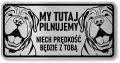 Tabliczka ostrzegawcza - Uwaga pies SHAR PEI 2 psy