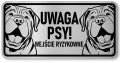 Tabliczka ostrzegawcza - Uwaga pies SHAR PEI 2 psy