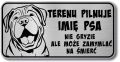 Tabliczka ostrzegawcza - Uwaga pies Shar Pei śmieszna