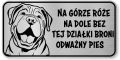 Tabliczka ostrzegawcza - Uwaga pies Shar Pei śmieszna