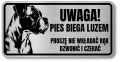 Tabliczka ostrzegawcza - Uwaga pies Boxer