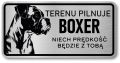 Tabliczka ostrzegawcza - Uwaga pies Boxer