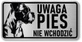 Tabliczka ostrzegawcza - Uwaga pies Boxer