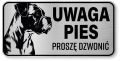 Tabliczka ostrzegawcza - Uwaga pies Boxer