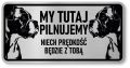 Tabliczka ostrzegawcza - Uwaga pies Boxer 2 psy