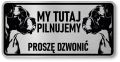Tabliczka ostrzegawcza - Uwaga pies Boxer