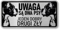 Tabliczka ostrzegawcza - Uwaga pies Boxer 2 psy