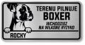 Tabliczka ostrzegawcza - Uwaga pies Boxer