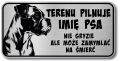 Tabliczka ostrzegawcza - Uwaga pies BOXER śmieszna