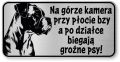 Tabliczka ostrzegawcza - Uwaga pies BOXER śmieszna