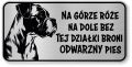 Tabliczka ostrzegawcza - Uwaga pies BOXER śmieszna