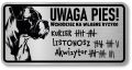 Tabliczka ostrzegawcza - Uwaga pies BOXER śmieszna