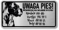 Tabliczka ostrzegawcza - Uwaga pies BOXER śmieszna