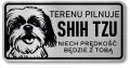 Tabliczka ostrzegawcza - Uwaga pies Shih Tzu