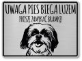 Tabliczka ostrzegawcza - Uwaga pies Shih Tzu