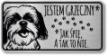 Tabliczka ostrzegawcza - Uwaga pies SHIH TZU śmieszna