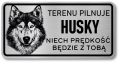 Tabliczka ostrzegawcza - Uwaga pies Husky