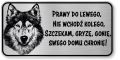Tabliczka ostrzegawcza - Uwaga pies HUSKY śmieszna
