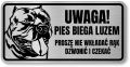 Tabliczka ostrzegawcza - Uwaga pies AMERICAN BULLY