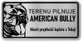 Tabliczka ostrzegawcza - Uwaga pies AMERICAN BULLY