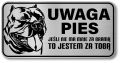 Tabliczka ostrzegawcza - Uwaga pies AMERICAN BULLY