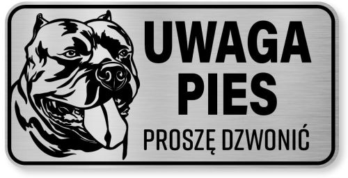 Tabliczka ostrzegawcza - Uwaga pies AMERICAN BULLY
