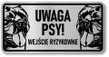 Tabliczka ostrzegawcza - Uwaga pies American Bully  2 psy