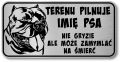 Tabliczka ostrzegawcza - Uwaga pies American Bully śmieszna