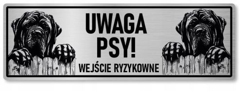 Tabliczka uwaga pies Mastif