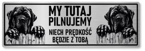 Tabliczka uwaga pies Mastif