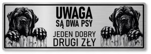 Tabliczka uwaga pies Mastif