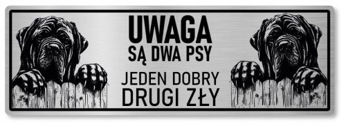 Tabliczka uwaga pies Mastif
