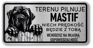 Tabliczka uwaga pies Mastif